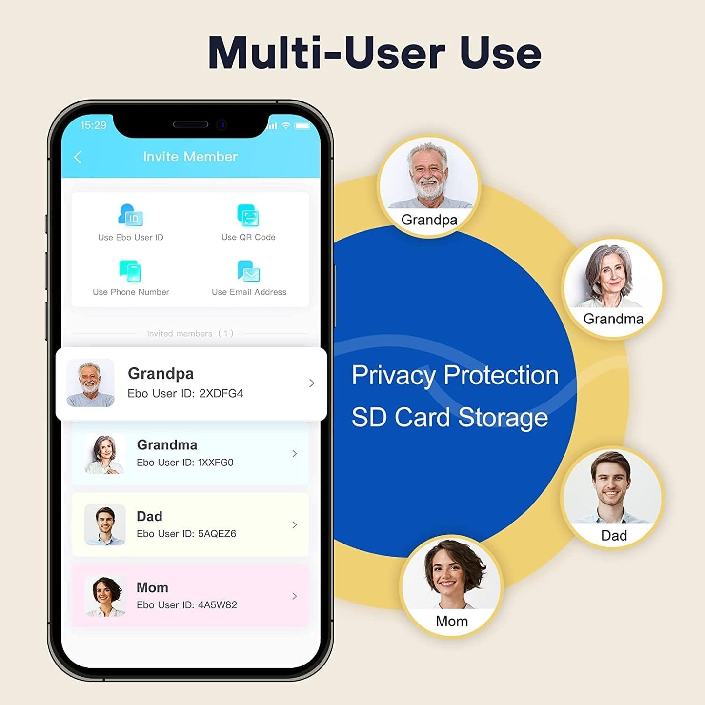 Enabot EBO SE Familybot,Heimtierkameras,1080P WLAN Mobiler Überwachungskamera Innen Mit Nachtsicht,Kabellose Haustierkamera Mit Auto-Cruise,Selbstaufladung, Bewegungserkennung, 2 Wege Audio
