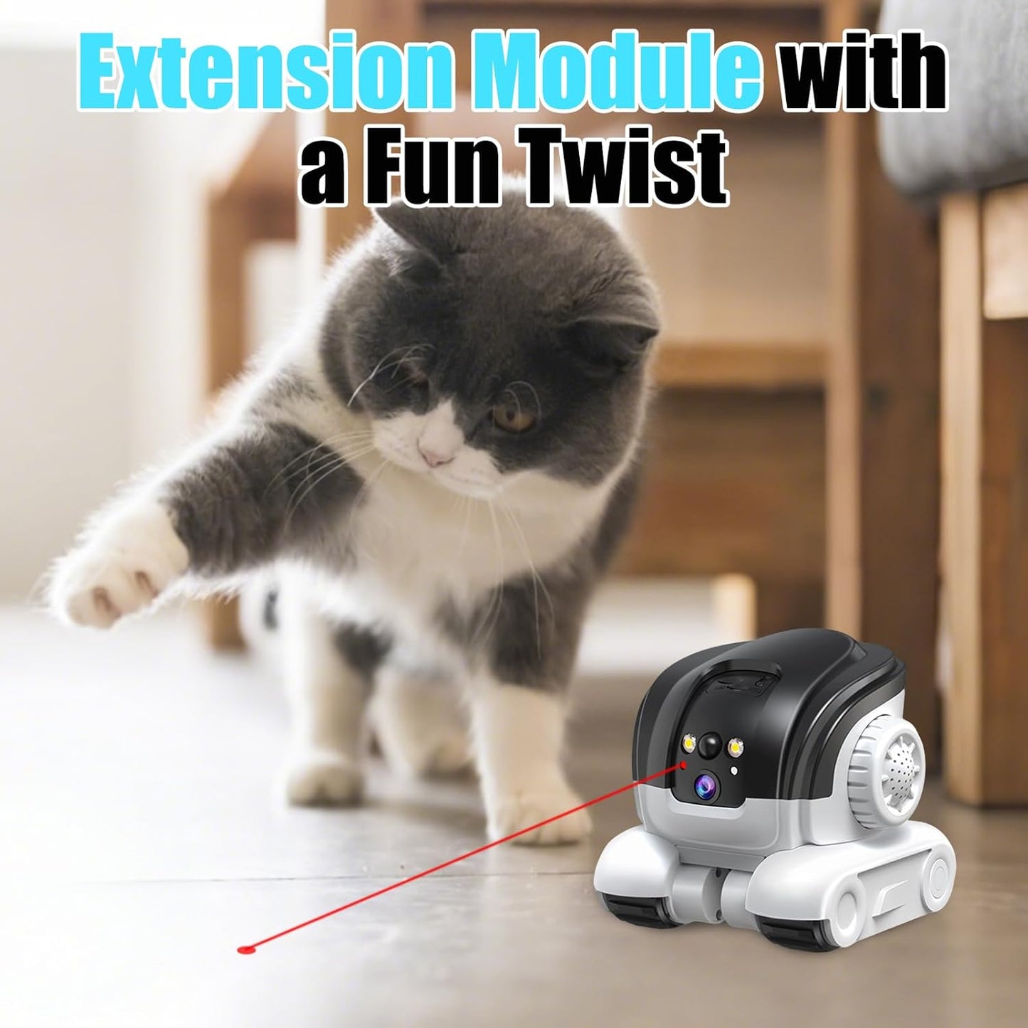 Haustierkamera Roboter, 1080P Dual Kameras Intelligente Roboterkamera, Blinkybot Camera Mit Ir-Nachtsicht, 2 Wege Audio, Bewegungserkennung, Videoaufzeichnung Für Haustiere, Haus, Kids